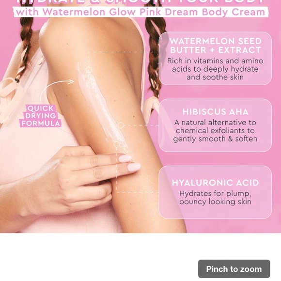 GLOW RECIPE Body Cream, Niacinamide Dew Drops, PHA + BHA Toner & Pink Bag - Picture 3 of 8